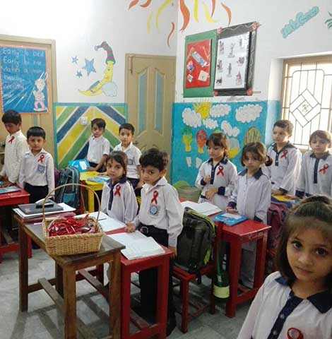 Primary pupils at work in class