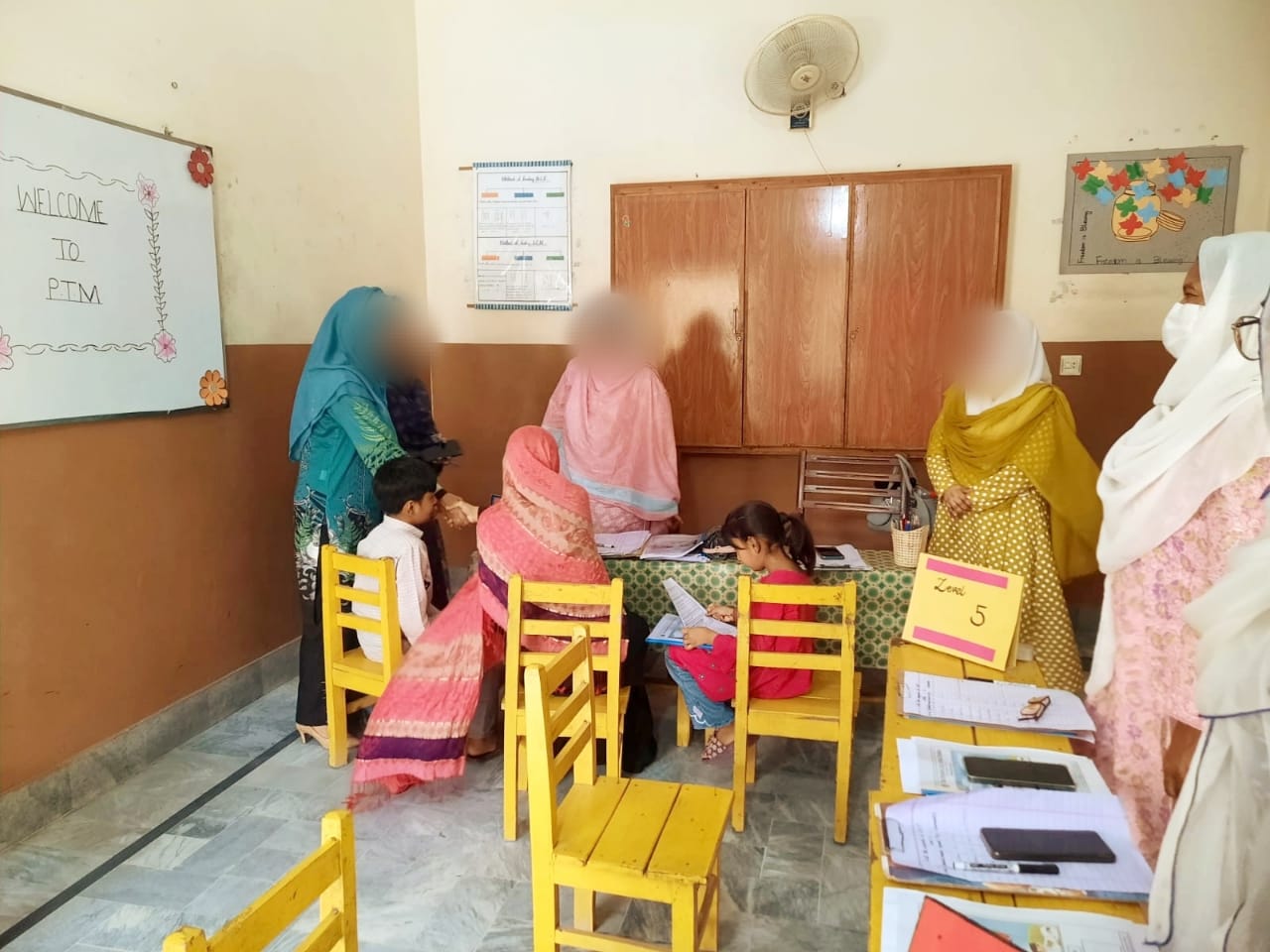 Parents and staff during the bi-monthly meeting
