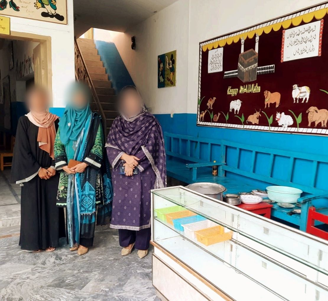 Staff at the bi-monthly parent-teacher meeting