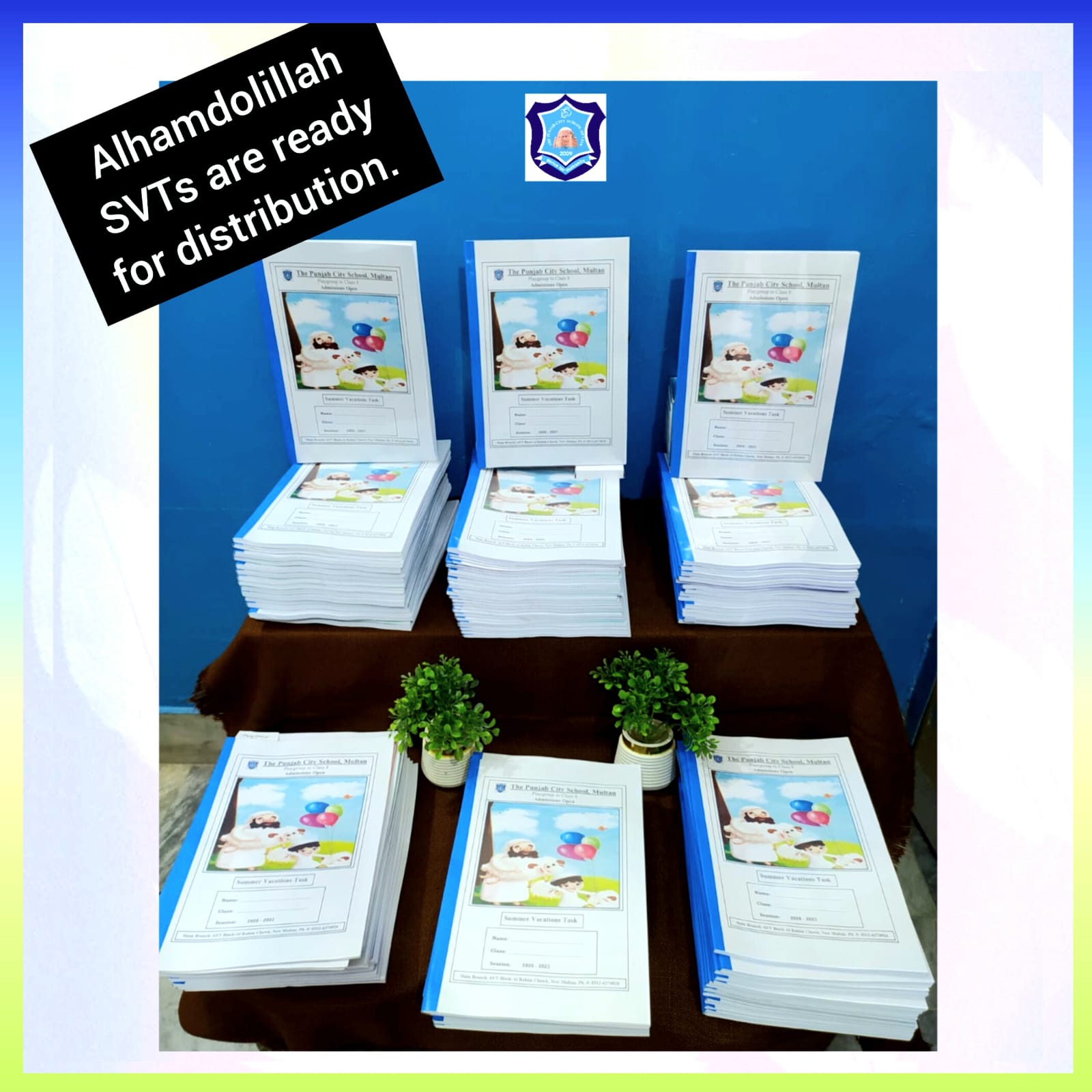 Student diaries prepared for distribution