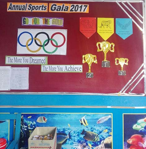 The Annual Sports Gala display board